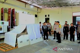 Kapolresta tinjau gudang logistik pemilu Kota Gorontalo