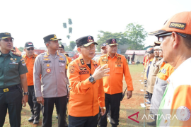 Pemkab Bekasi gelar apel kesiapsiagaan bencana hidrometeorologi memasuki musim penghujan