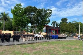 Masuki Tahapan Kampanye, Polda Babel Gelar Apel OMB Menumbing 2023-2024