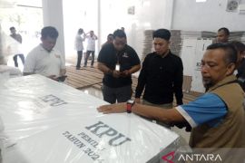 KPU Belitung jadikan GOR Tanjung Pandan gudang logistik Pemilu 2024
