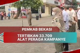 Pemkab Bekasi tertibkan 33.709 alat peraga kampanye