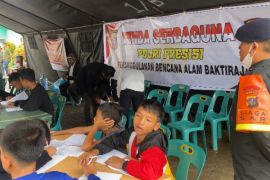 Polda Sumut dirikan tenda untuk tempat ujian siswa di Humbahas