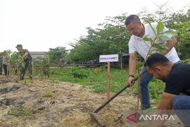 PT Timah - Kodim 0431 tanam pohon cegah banjir