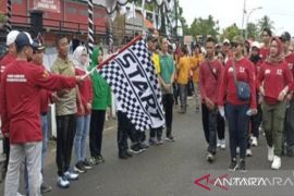 Warga Kapuas ikuti jalan sehat untuk sukseskan Pemilu2024