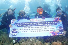 Dan Lantamal X Jayapura lepas 30 penyelam deklarasi pemilu damai