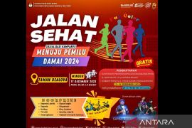 KPU Babel gelar jalan sehat "Sosialisasi Kampanye Menuju Pemilu Damai 2024"