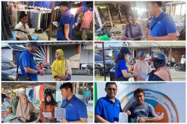 BPJS Ketenagakerjaan  gelar aktivasi  "Kerja Keras Bebas Cemas" di  Pasar  Kotabaru Ternate