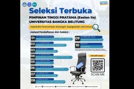 UBB buka seleksi terbuka Pimpinan Tinggi Pratama, ini tahapan pendaftarannya