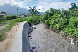 Sungai berhulu ke Gunung Marapi Sumbar berubah warna jadi coklat gelap dampak erupsi