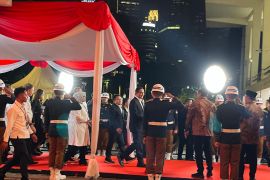 Penampilan tiga paslon saat tiba di lokasi Debat Pilpres