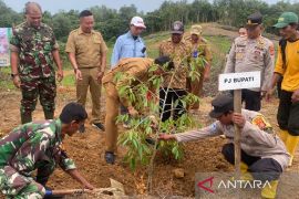 TNI-Polri Penajam  jaga keberlanjutan lingkungan dengan menanam pohon