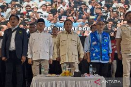 Prabowo kampanye di Pangkalpinang ditemani Yusril
