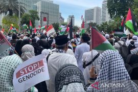 Ribuan orang demo Kedubes AS di Jakarta, tuntut gencatan senjata Gaza