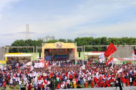 Puluhan ribu massa hadiri kampanye Ganjar di Gelora Delta Sidoarjo