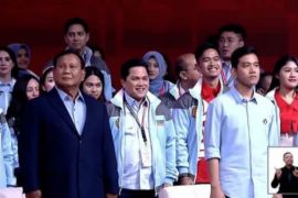 Erick Thohir dan Kaesang hadir dukung Gibran di debat keempat