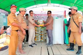 Masyarakat terdampak banjir di Berbak dan Rantau Rasau Tanjabtim apresiasi bantuan SKK Migas PetroChina