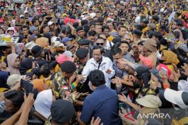 Lautan massa sambut Mahfud dan OSO pada rapat akbar Hanura di Tasikmalaya