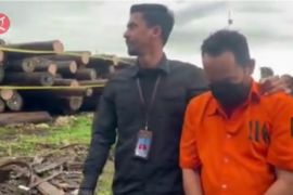 Polisi sita ribuan batang pohon illegal logging dari Kalteng