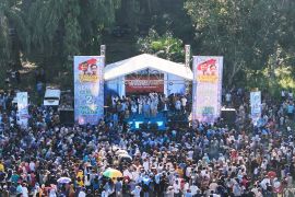 Masyarakat Tapsel senam "gemoy" tanpa Bobby Nasution