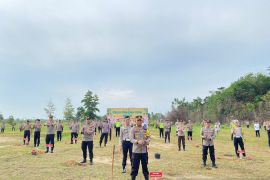 Polres Bangka Selatan tanam bibit pohon di lahan kritis