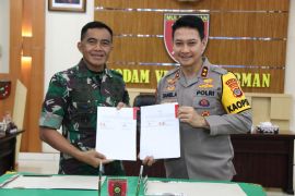 Polda Kaltara - Kodam VI/Mlw Meningkatkan Sinergi dan Untuk Mengamankan Pemilu