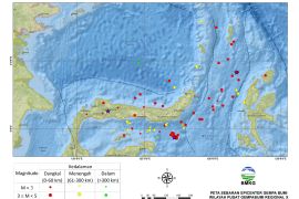 Stasiun Geofisika Manado mencatat 81 gempa bumi selama sepekan