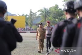 Pimpin apel kesiapan pengamanan pemilu, ini pesan Bupati Meranti