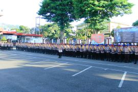 Polda Malut gelar apel konsolidasi  evaluasi pengamanan pemilu