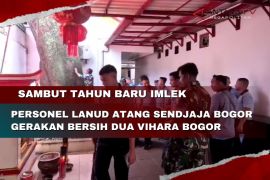 Sambut Tahun Baru Imlek, Personel Lanud ATS Bogor bersihkan dua vihara