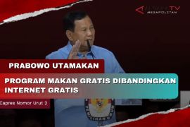 Prabowo utamakan program makan gratis dibandingkan internet gratis