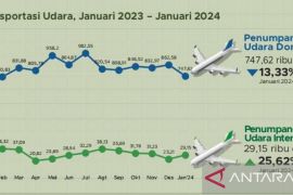 BPS : Penerbangan internasional di Bandara Sultan Hasanuddin naik 25,62 persen