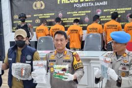 Polresta Jambi sita 1,6 kg sabu senilai Rp2,2 miliar selama Februari 2024