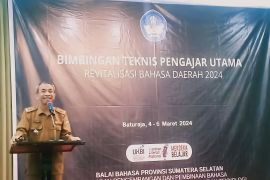 Balai Bahasa Sumsel  beri pelatihan bahasa daerah di tiga kabupaten