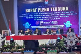 KPU Babel tetapkan hasil penghitungan suara Pemilu 2024