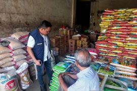 Harga beras di pasar dan gudang distributor Pangkalpinang terpantau turun