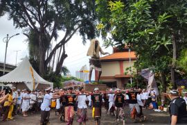 Pawai ogoh-ogoh sambut Hari Suci Nyepi digelar di Pura Adhitya Jaya Jakarta