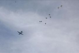 Amerika Serikat jatuhkan bantuan kemanusiaan kesembilan lewat udara ke Gaza