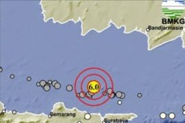 Gempa magnitudo 6,0 dirasakan sejumlah warga di Surabaya