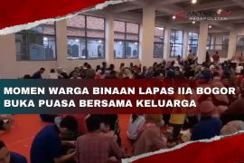 Momen warga binaan Lapas IIA Bogor buka puasa bersama keluarga