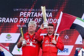 Debutan Rusty Wyatt menangi F1 Powerboat 2024 Danau Toba