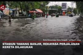 Stasiun Tawang banjir, rekayasa perjalanan kereta dilakukan