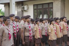 Pramuka Kwarcab Badung bantu kelancaran mudik Lebaran 2024