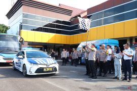 Lepaskan 3 bis program mudik gratis Ditlantas Polda Babel, Kapolda: Semoga bantu masyarakat yang ingin pulang kampung