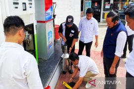 ARUS MUDIK - Polresta Banjarmasin cek SPBU cegah penyalahgunaan BBM