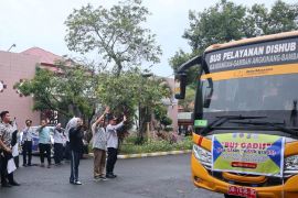 ARUS MUDIK - Pemkab HSS berangkatkan kloter kedua mudik gratis