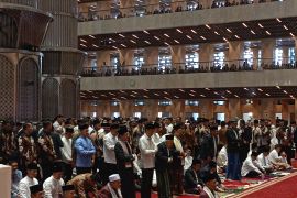 Jokowi dan Wapres shalat Idul Fitri di Masjid Istiqlal Jakarta