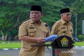 Hari pertama usai cuti Pemprov Sultra gelar apel pagi dan halal bihalal