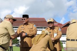 Pj Gubernur - ASN Babel halal bihalal Idul Fitri