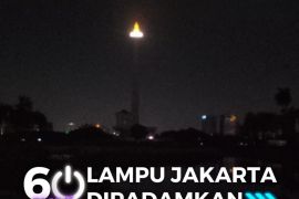 Aksi pemadaman lampu di Jakarta mampu kurangi emisi karbon 70 ton