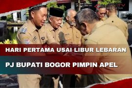 Hari pertama kerja usai libur Lebaran, Pj Bupati Bogor pimpin apel